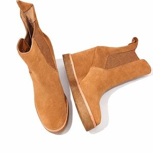 Steve Madden Suede Chelsea Booties — Cognac